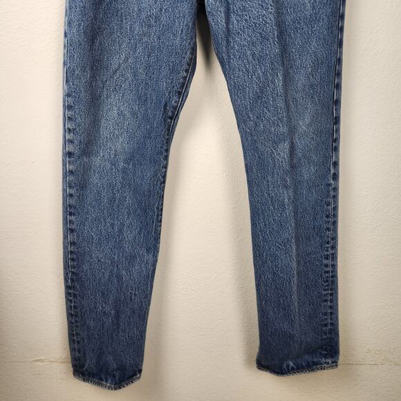 Levi's 501 Snap Button Straight Leg Jeans Size 34x32 Blue - Picture 3 of 8